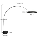 Steinhauer Staande lamp RINGLUX IP20, dimbaar