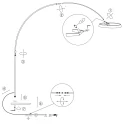 Steinhauer Staande lamp RINGLUX IP20, dimbaar