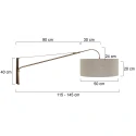 Steinhauer wall luminaire ELEGANT CLASSY E27 IP20, dimmable