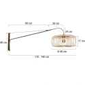 Steinhauer Wandarmatuur BREEZA BEACH 3 1-vlams E27 IP20, brons dimbaar
