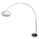 Steinhauer Booglamp SILVA ALBA 1-vlams E27 IP20, cacao dimbaar