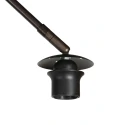 Steinhauer Booglamp VELA LINO 1-vlams E27 IP20, cacao dimbaar
