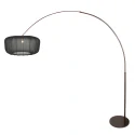 Steinhauer Booglamp VELA LINO 1-vlams E27 IP20, cacao dimbaar
