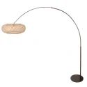 Steinhauer Booglamp MAZE NATURAL 1-vlams E27 IP20, cacao dimbaar