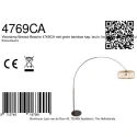 Steinhauer arc luminaire BREEZA BEACH 1 flame E27 IP20, cocoa dimmable