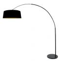 Steinhauer Booglamp LUMA DARK 1-vlams E27 IP20, zwart dimbaar