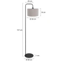 Steinhauer Staande lamp STANG E27 IP20, dimbaar