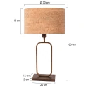 Steinhauer table lamp STANG 1 flame E27 IP20, bronze dimmable