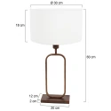 Steinhauer table lamp STANG 1 flame E27 IP20, bronze dimmable