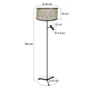 Steinhauer floor lamp STANG 2 flames E27 + GU10 IP20, black dimmable