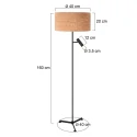 Steinhauer floor lamp STANG E27 + GU10 IP20, dimmable