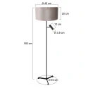 Steinhauer Staande lamp STANG E27 + GU10 IP20, dimbaar