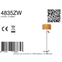 Steinhauer floor lamp STANG 2 flames E27 + GU10 IP20, black dimmable