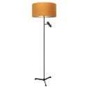 Steinhauer floor lamp STANG 2 flames E27 + GU10 IP20, black dimmable