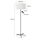 Steinhauer Staande lamp STANG E27 + GU10 IP20, dimbaar