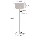 Steinhauer Staande lamp STANG E27 + GU10 IP20, dimbaar