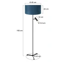 Steinhauer Staande lamp STANG E27 + GU10 IP20, dimbaar