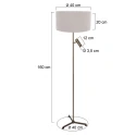 Steinhauer floor lamp STANG 2 flames E27 + GU10 IP20, bronze dimmable