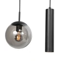 Steinhauer Pendelarmatuur BOLLIQUE 5-vlams E27 + GU10 IP20, zwart dimbaar