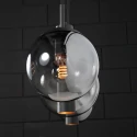 Steinhauer Pendelarmatuur BOLLIQUE 5-vlams E27 + GU10 IP20, zwart dimbaar