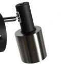 anne light & home Wandarmatuur FJORGARD 1-vlams E27 IP20, zwart dimbaar