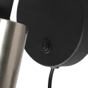 anne light & home Wandarmatuur FJORGARD 1-vlams E27 IP20, zwart dimbaar