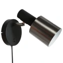 anne light & home Wandarmatuur FJORGARD 1-vlams E27 IP20, zwart dimbaar