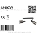 anne light & home Plafondarmatuur FJORGARD 2-vlams E27 IP20, zwart dimbaar