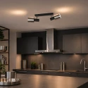 anne light & home Plafondarmatuur FJORGARD 2-vlams E27 IP20, zwart dimbaar