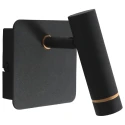 Mexlite wall luminaire LUMO 1 flame IP20, black dimmable