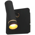 Mexlite wall luminaire LUMO 1 flame IP20, black dimmable