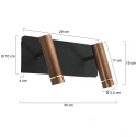 Mexlite wall luminaire LUMO IP20, dimmable