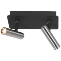 Mexlite wall luminaire LUMO 2 flames IP20, steel dimmable