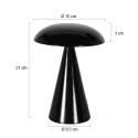 anne light & home Tafelarmatuur MUSH 1-vlams IP20, zwart dimbaar