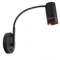 Plafondarmatuur DOWNLUME 1-vlams GU10 IP20, zwart dimbaar