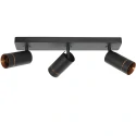 Mexlite ceiling luminaire DOWNLUME 3 flames GU10 IP20, black dimmable