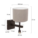 Steinhauer wall luminaire STANG E27 IP20, dimmable