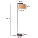 Steinhauer Staande lamp STANG E27 IP20, dimbaar