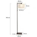 Steinhauer floor lamp STANG E27 IP20, dimmable