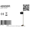 Steinhauer floor lamp STANG E27 IP20, dimmable