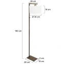 Steinhauer Staande lamp STANG E27 IP20, dimbaar