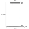 Steinhauer Plafondarmatuur BANDE 3-vlams IP20, staal dimbaar