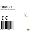 Mexlite Staande lamp BELLA 1-vlams E27 IP20, brons, wit dimbaar