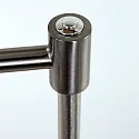Mexlite Staande lamp KARL met scharnierende arm, instelbaar, met aanraakdimmer IP20, staal geborsteld dimbaar