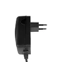 Mexlite Staande lamp KARL met scharnierende arm, instelbaar, met aanraakdimmer IP20, staal geborsteld dimbaar