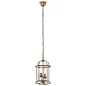 Steinhauer Pendant luminaire PIMPERNEL, 2 flames, glass, bronze