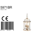 Steinhauer Pendelarmatuur PIMPERNEL 2-vlams E14 IP20, brons, transparant dimbaar