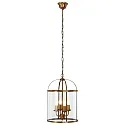 Pendelarmatuur PIMPERNEL 4-vlams E14 IP20, brons, transparant dimbaar