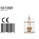 Steinhauer Pendelarmatuur PIMPERNEL 4-vlams E14 IP20, brons, transparant dimbaar
