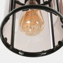 Steinhauer ceiling luminaire PIMPERNEL E27 IP20, black dimmable